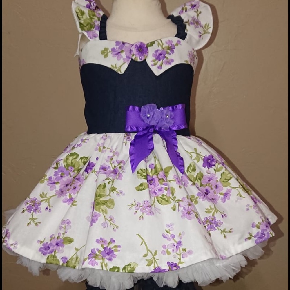 Purple and White Flower Outfit